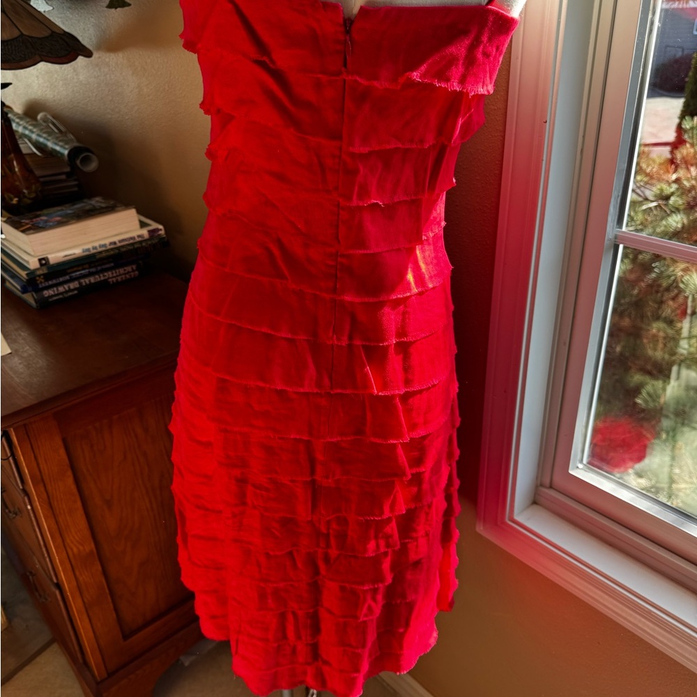 Red Ruffled Summer Dress (JCrew size 2)